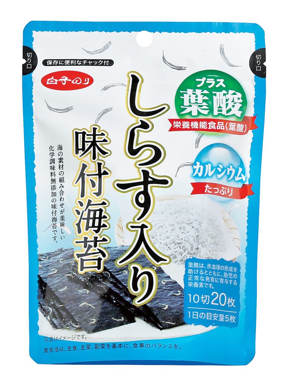 葉酸 しらす入味海苔10切枚 商品情報 白子のり