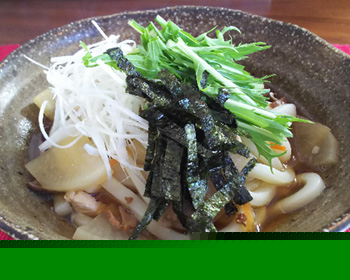 舞茸香る味しみけんちんうどん