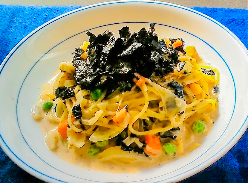 おいしい・海苔チーズパスタ