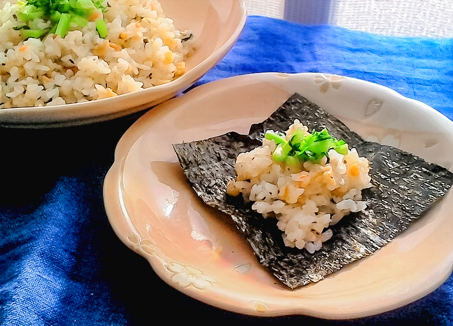 簡単・鮭茶漬けの素で混ぜご飯